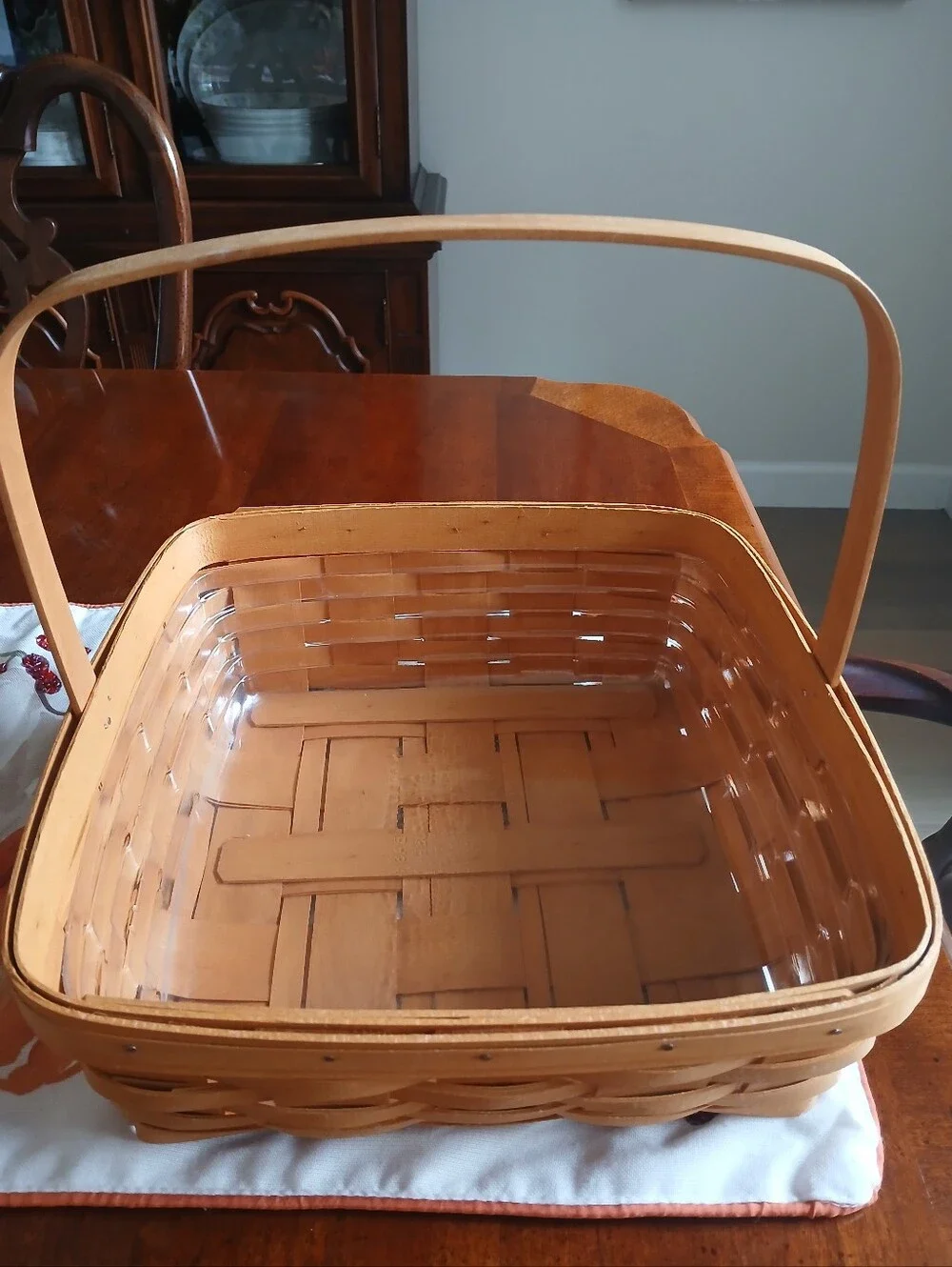 Longaberger Pie Basket w/ Liner & Protector